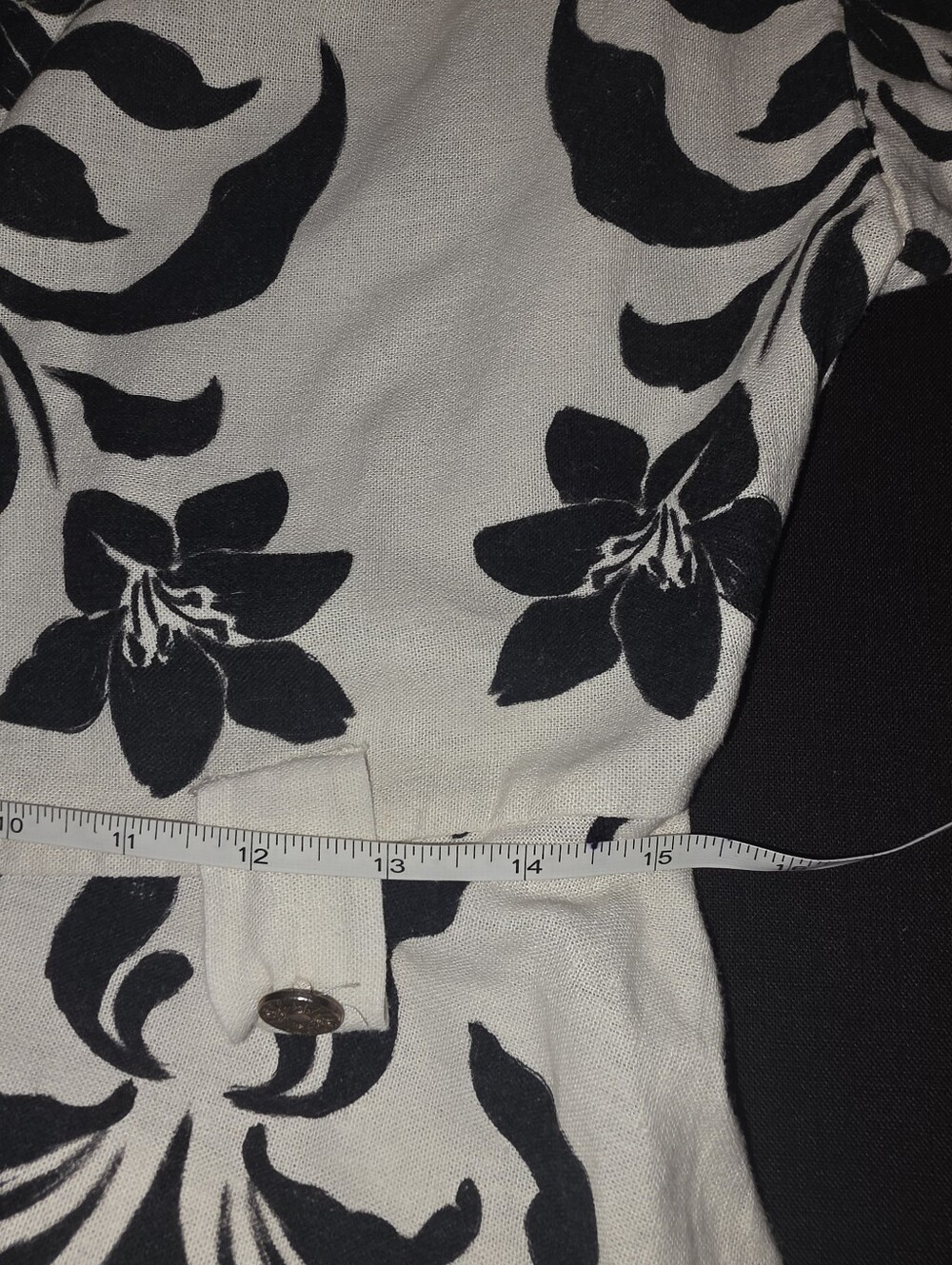 Zara Neutral Floral Button-Front Tie-Waist Dress - Picture 5 of 6